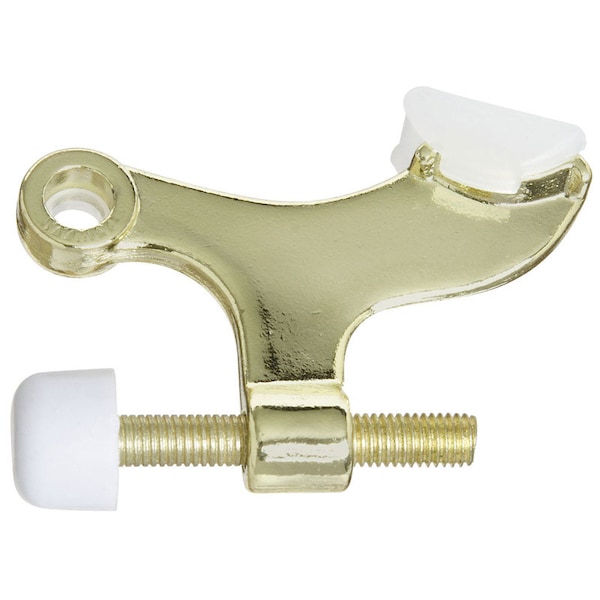 National Hardware National Hardware Zinc Brass Gold Hinge Pin Door Stop Mounts to door N279-695 - main